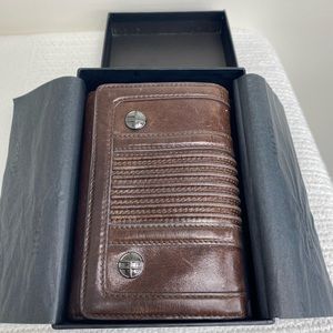 HUGO BOSS brown leather wallet